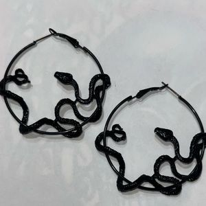 Snake hoop earrings